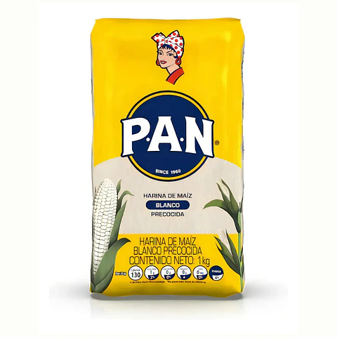 Harina De Maíz Blanco Precocido PAN - 1kg