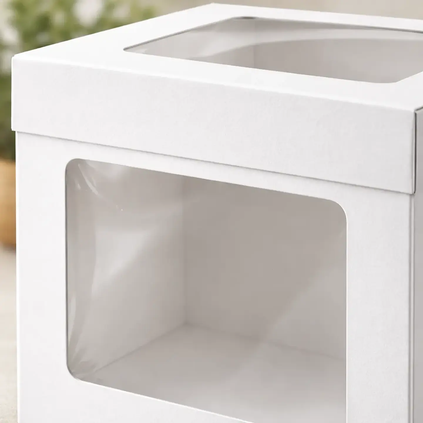 Caja Blanca Con Ventana Para Tortas 30x30x35cm 5