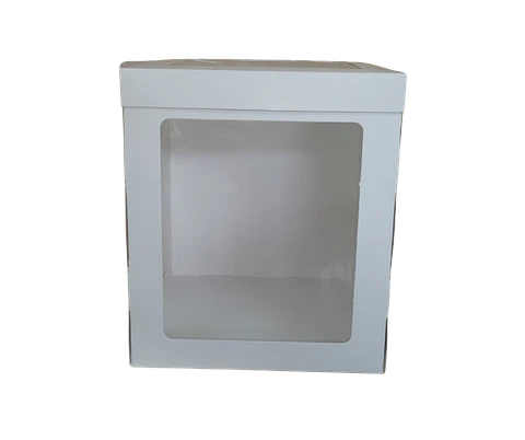 Caja Blanca Con Ventana Para Tortas 30x30x35cm