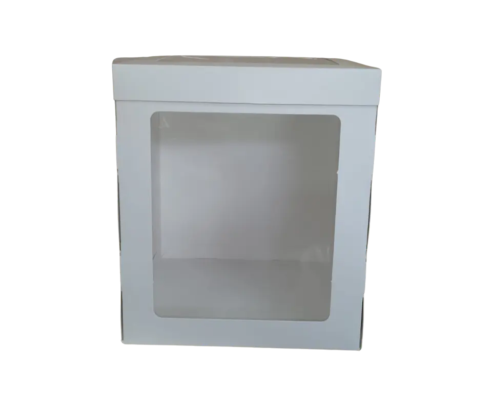Caja Blanca Con Ventana Para Tortas 30x30x35cm 1