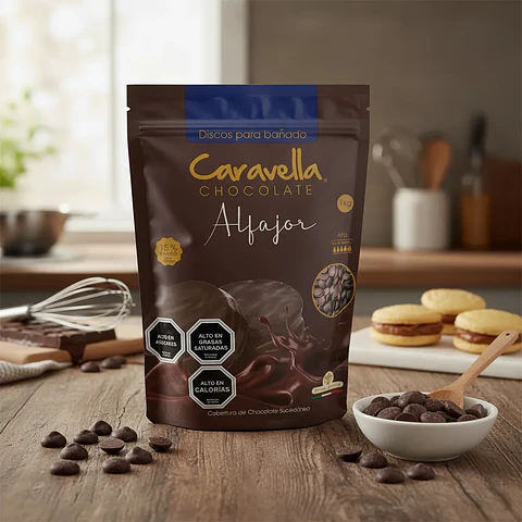 Cobertura Caravella De Chocolate 15% Para Alfajor Bolsa 1kg
