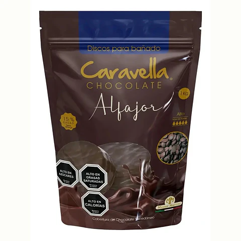 Cobertura Caravella De Chocolate 15% Para Alfajor Bolsa 1kg