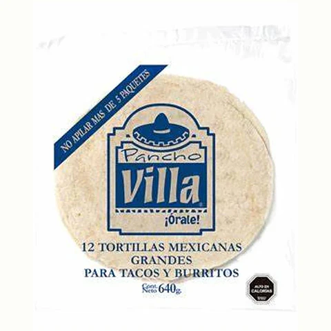Tortillas Mexicanas Pancho Villa Grandes 640gr - 12un