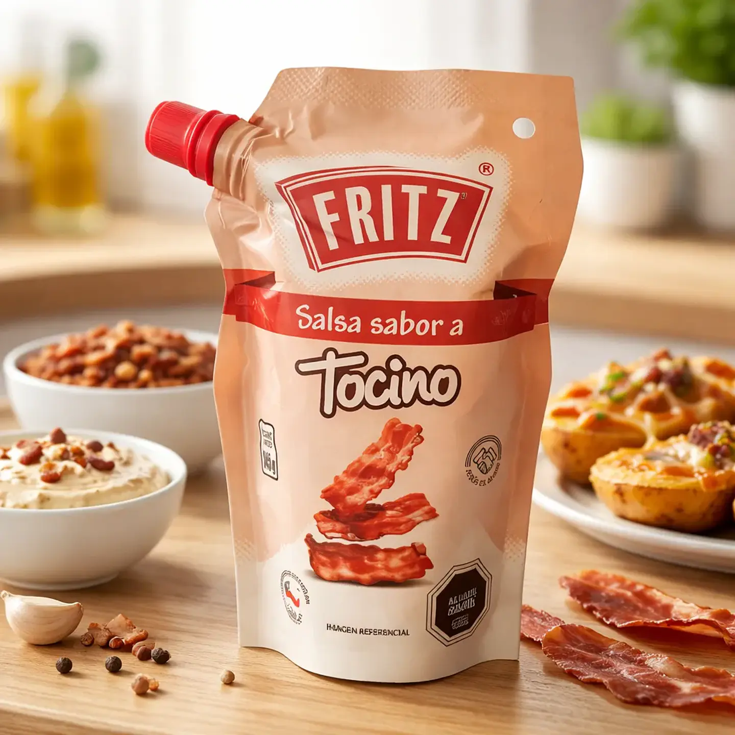 Salsas Aderezo Sabor Tocino Fritz Doypack 145gr 2