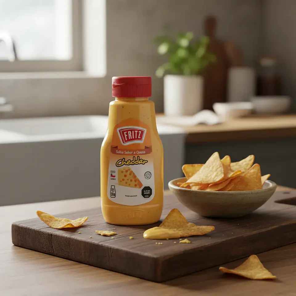 Salsa Aderezo Sabor Cheddar Fritz 250gr 4