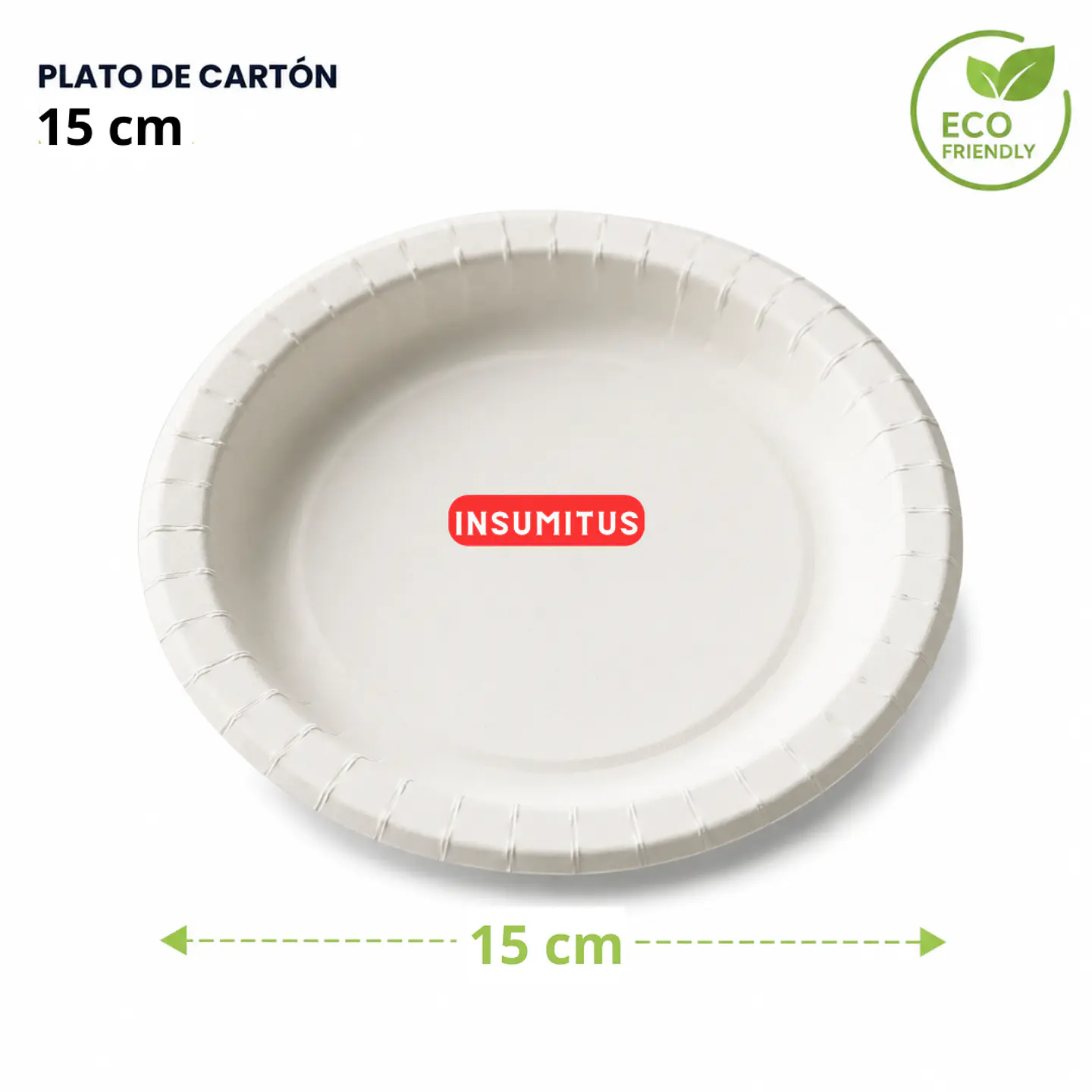 Plato De Carton 15cm 100% Biodegradables Paquete 20 Unidades 4