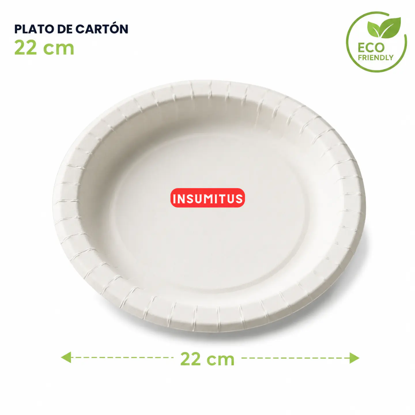 Plato De Carton 22cm 100% Biodegradables Paquete 20 Unidades 4