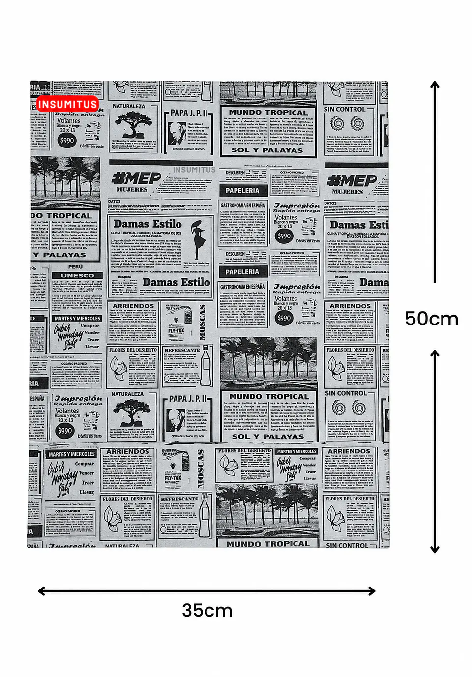 Papel Antigrasa Siliconado Diario 37x50cm - 100 hojas 4