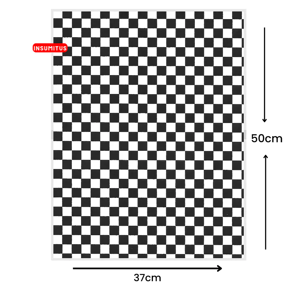 Papel Antigrasa Siliconado Cuadros Negros 37x50cm - 100 hojas 6
