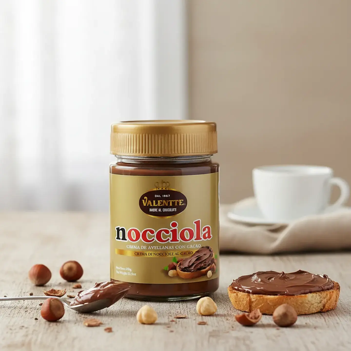 Crema Avellanas Valentte Nocciola Frasco 350gr 4