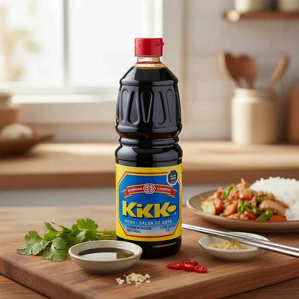 Salsa Soya Kikko Siyao Fermentación Natural Botella 1 Litro 5