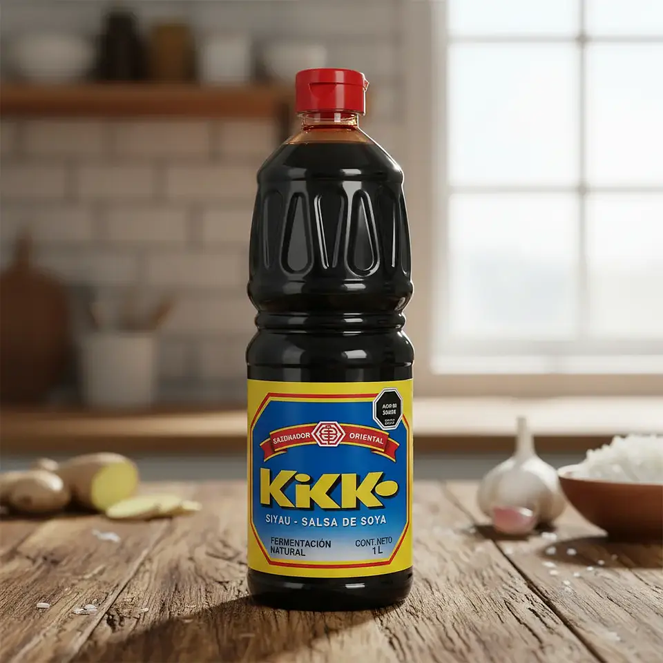 Salsa Soya Kikko Siyao Fermentación Natural Botella 1 Litro 6