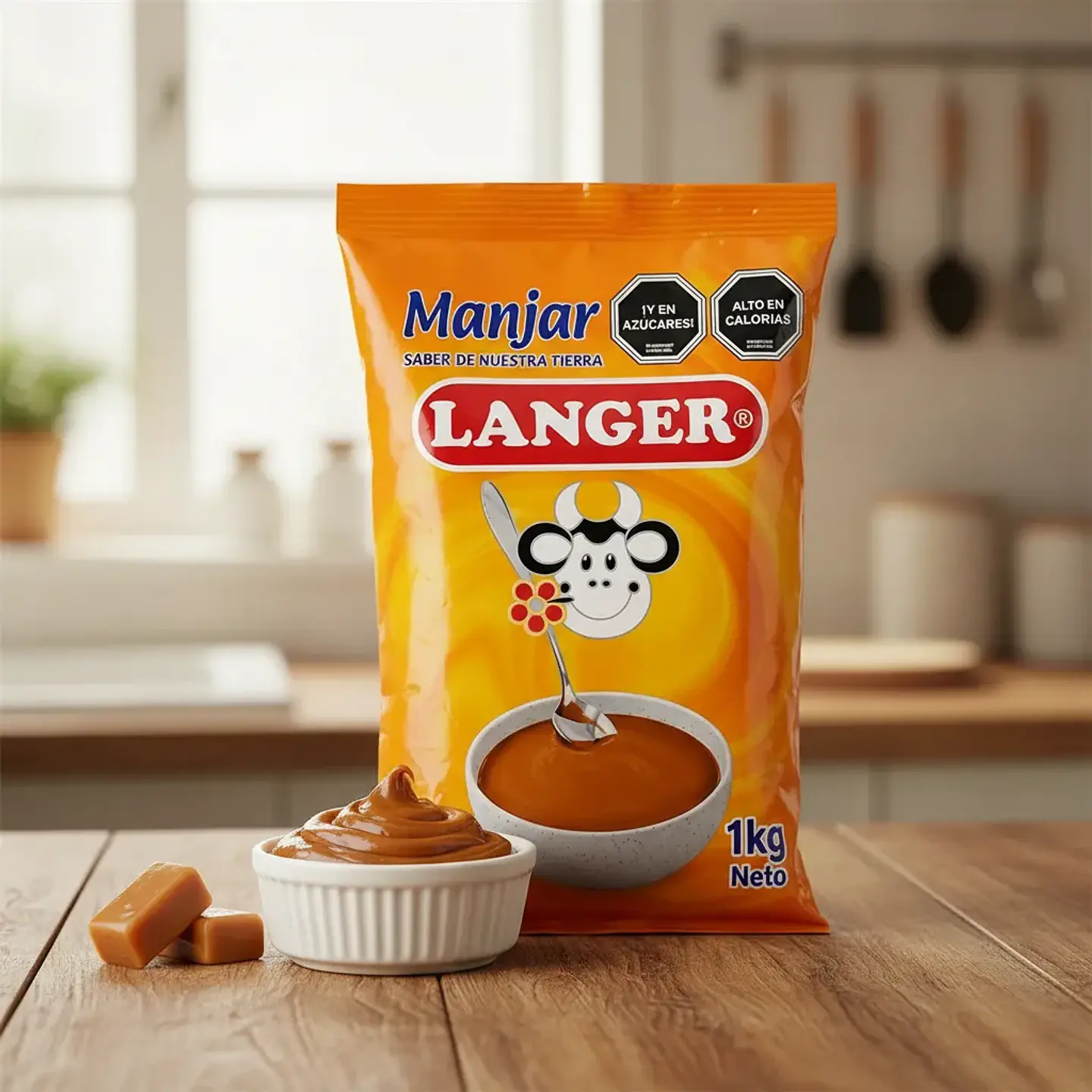 Manjar Pastelero Dulce De Leche Langer Bolsa 1kg 2