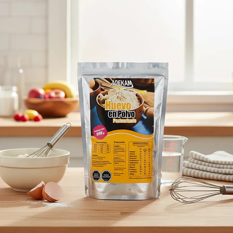 Huevo En Polvo Pasteurizado Premium Adekam Bolsa 500g