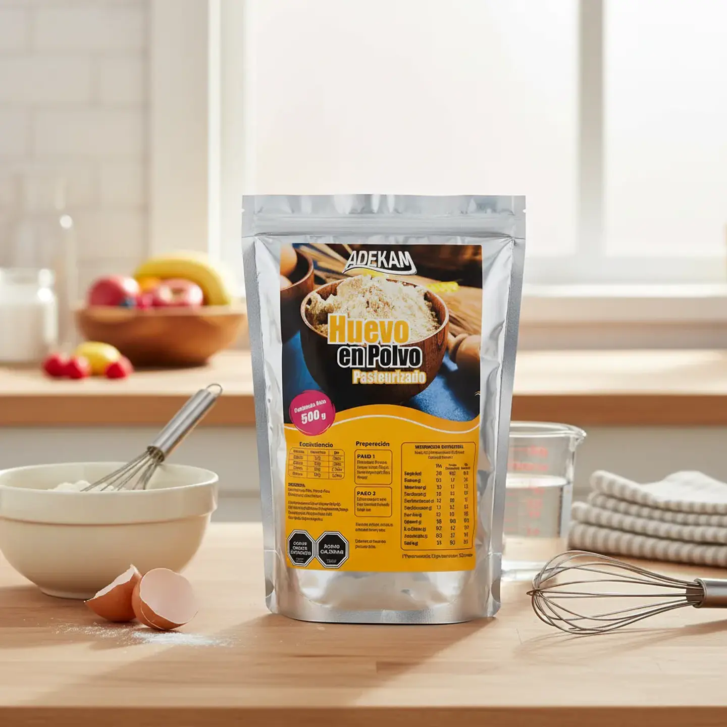 Huevo En Polvo Pasteurizado Premium Adekam Bolsa 500g 2
