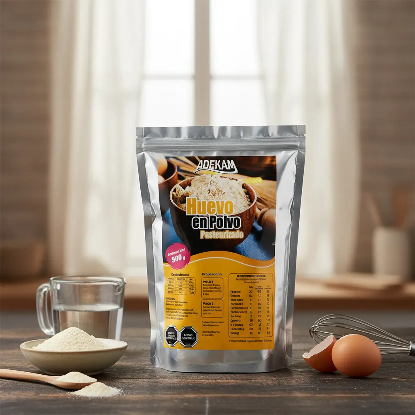 Huevo En Polvo Pasteurizado Premium Adekam Bolsa 500g 6