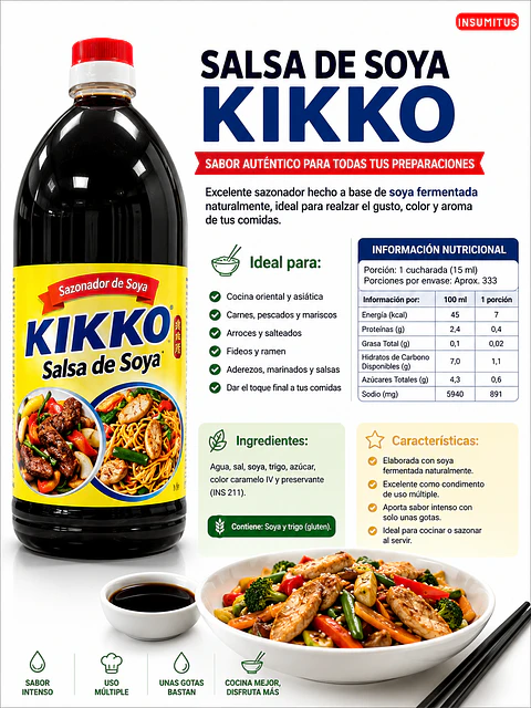 Salsa Soya Kikko Siyao Fermentación Natural Bidón 5 litros