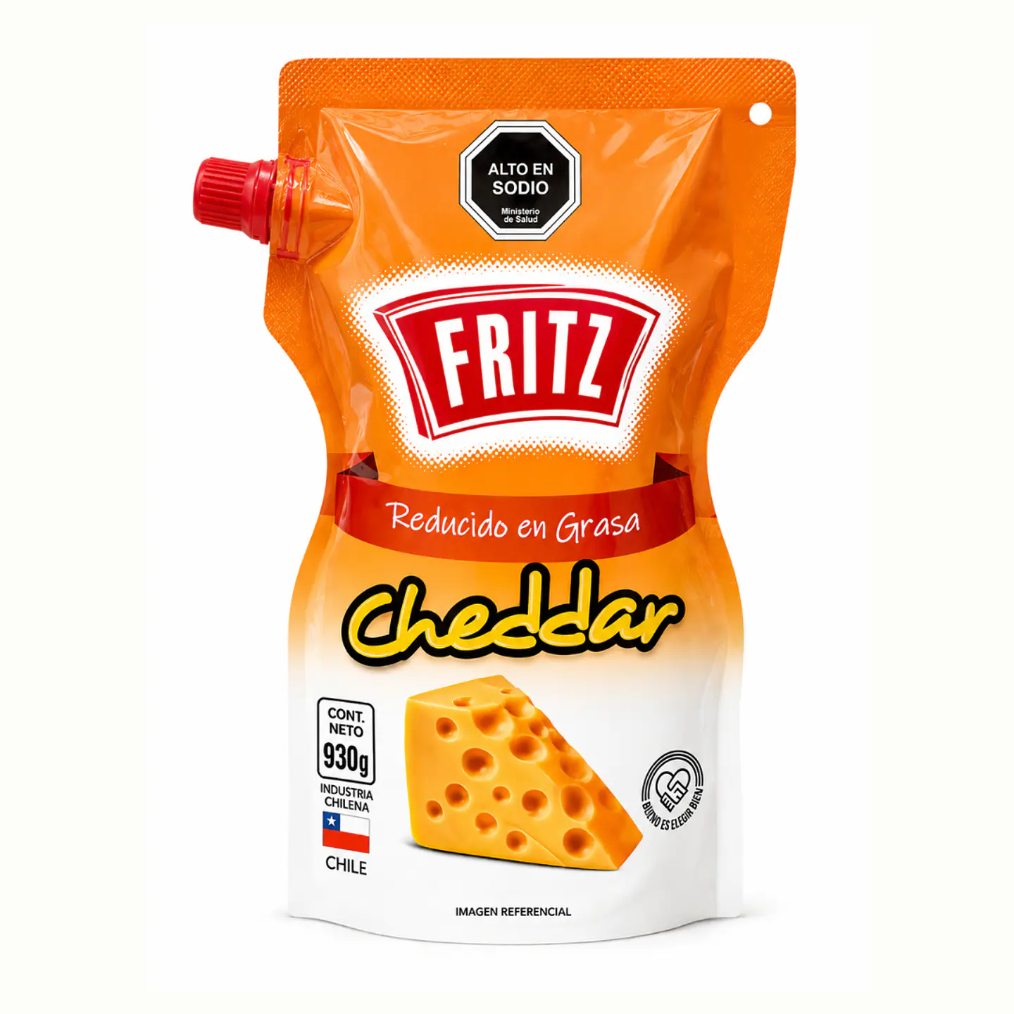 Salsa Queso Cheddar Fritz Bolsa 930gr 1