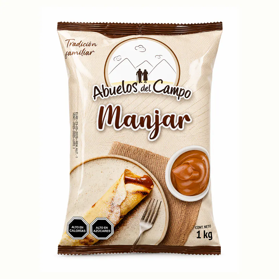 Manjar Abuelos Del Campo Tradicional Bolsa 1 Kg 1