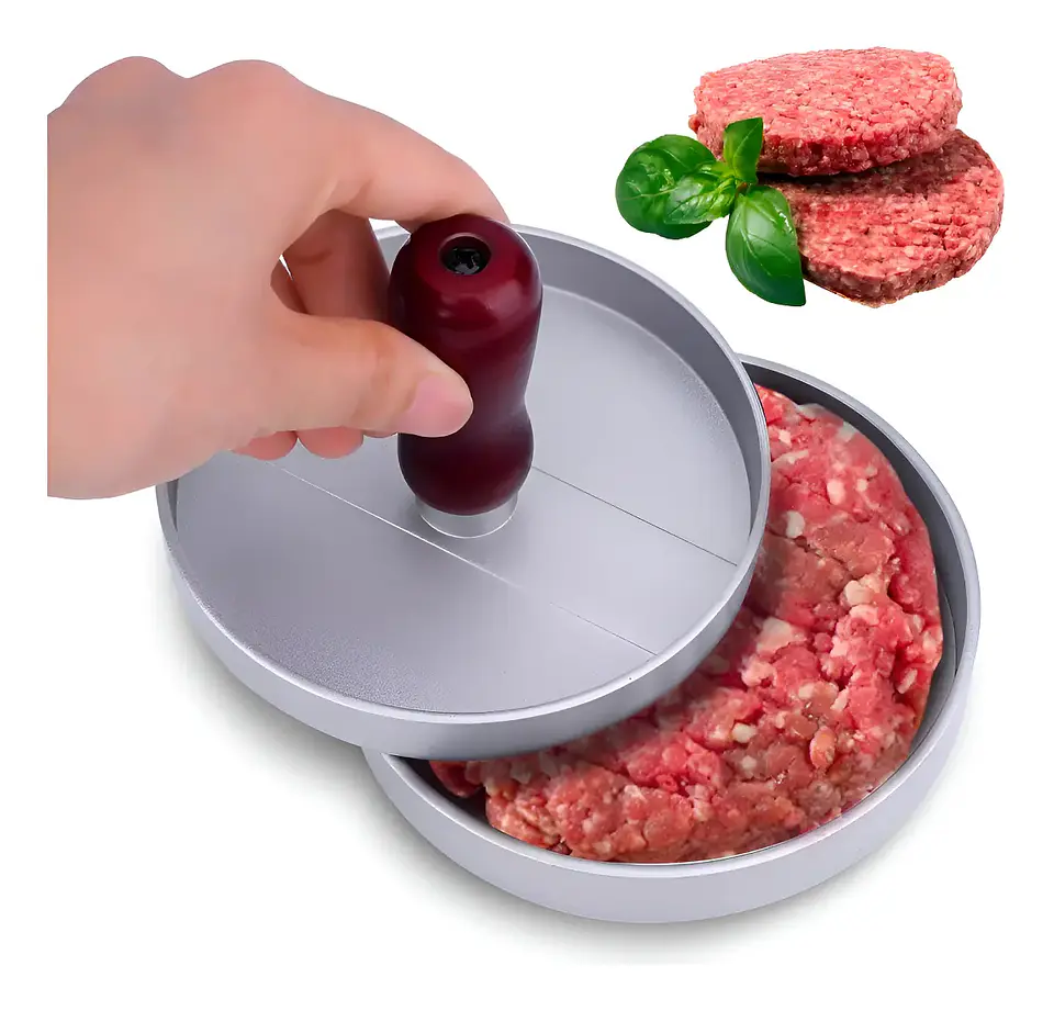 Prensa Para Hamburguesas Con Molde Antiadherente 12cm Tamaño 7