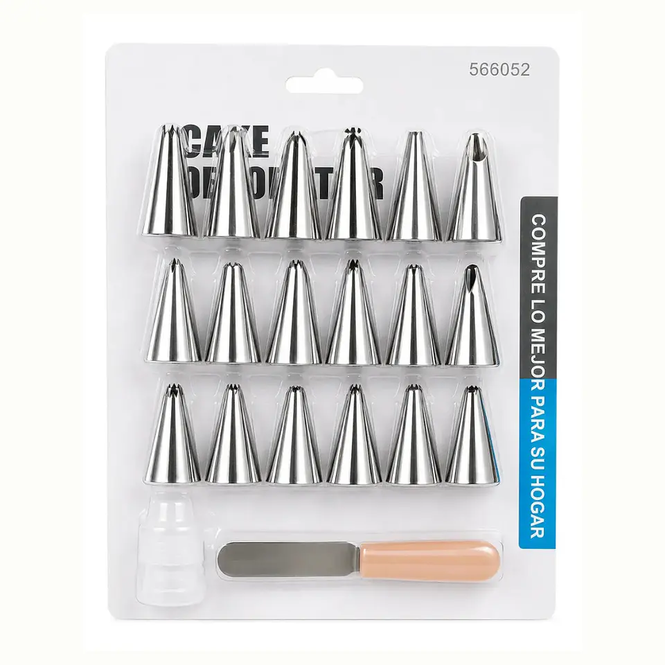 Set 20pzs Boquillas Repostería Acero Inoxidable Con Espatula 1