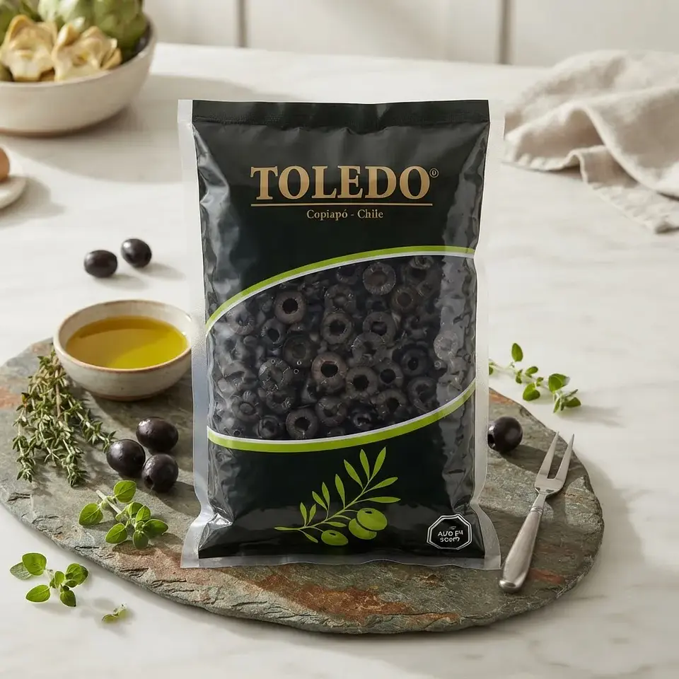 Aceitunas Negras Rebanadas Toledo Peso Neto Drenado 1kg 4