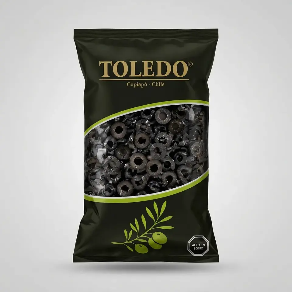 Aceitunas Negras Rebanadas Toledo Peso Neto Drenado 1kg 5