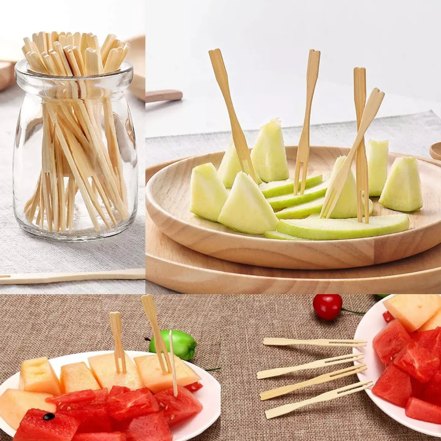 Pinchos para Coctel de Madera 12cm (100 Unidades) 4