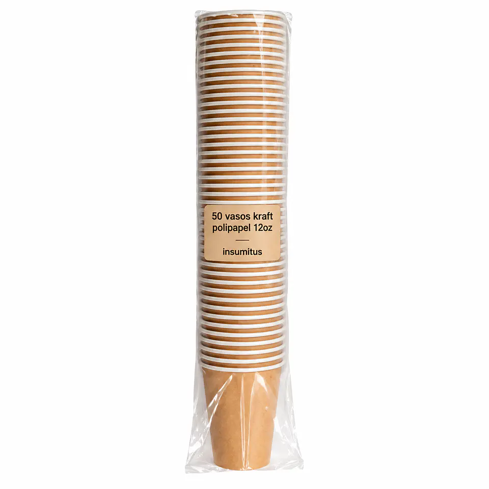 Vaso Kraft Polipapel 12oz (350ml) (50 unidades) 2