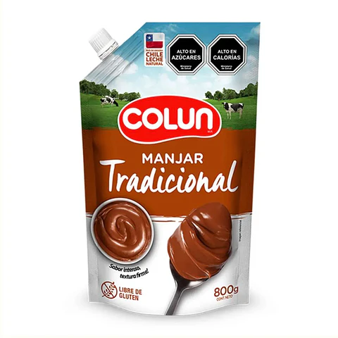 Manjar Tradicional Colun 800gr formato Doypack