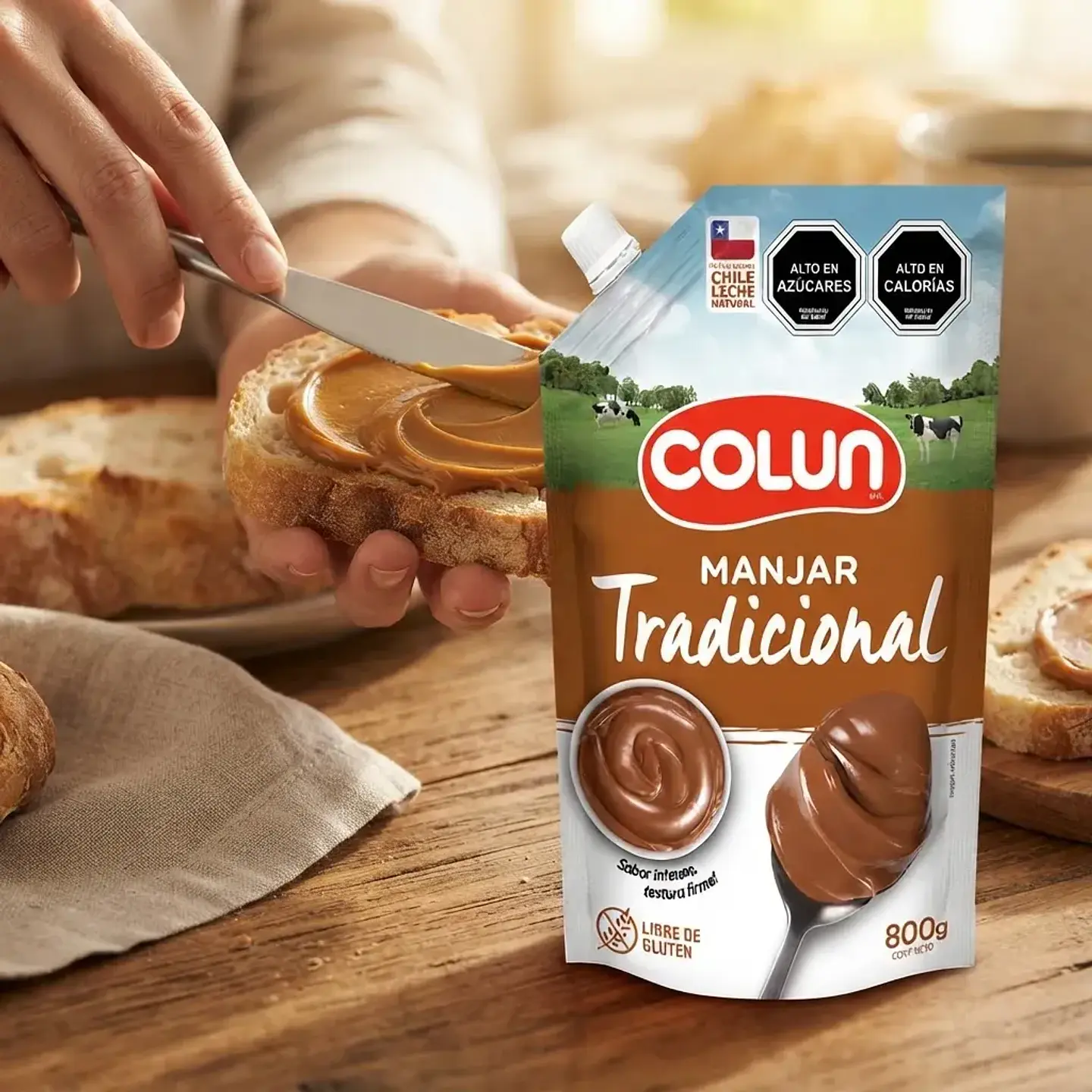 Manjar Tradicional Colun 800gr formato Doypack 2