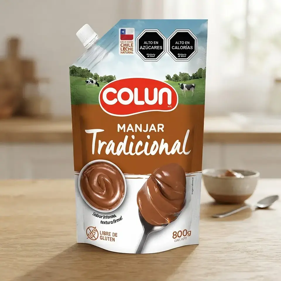 Manjar Tradicional Colun 800gr formato Doypack 4