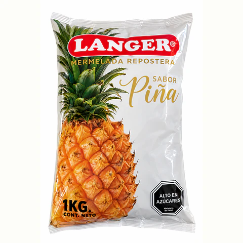 Mermelada Repostera Langer Sabor Piña Bolsa 1kg