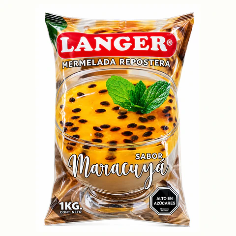 Mermelada Repostera Langer Sabor Maracuya Bolsa 1kg