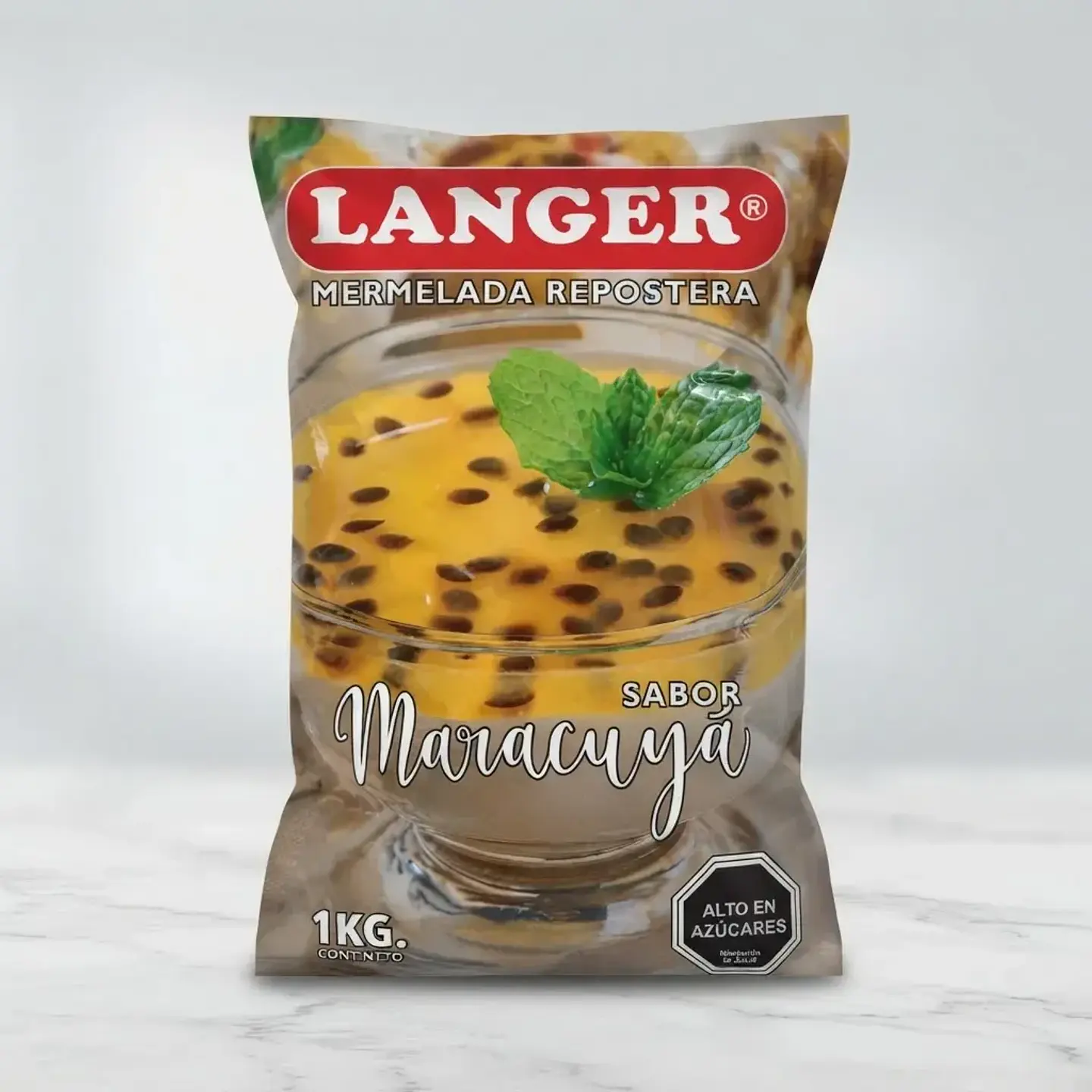 Mermelada Repostera Langer Sabor Maracuya Bolsa 1kg 5