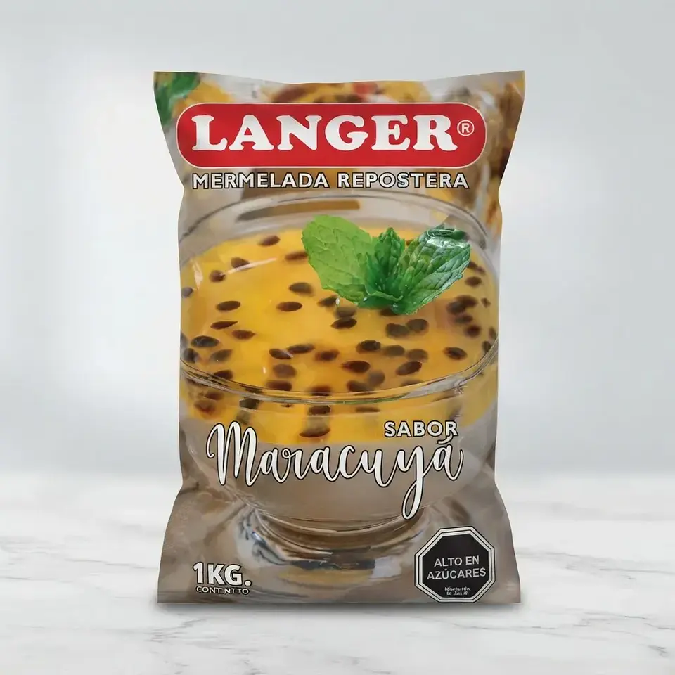 Mermelada Repostera Langer Sabor Maracuya Bolsa 1kg 5