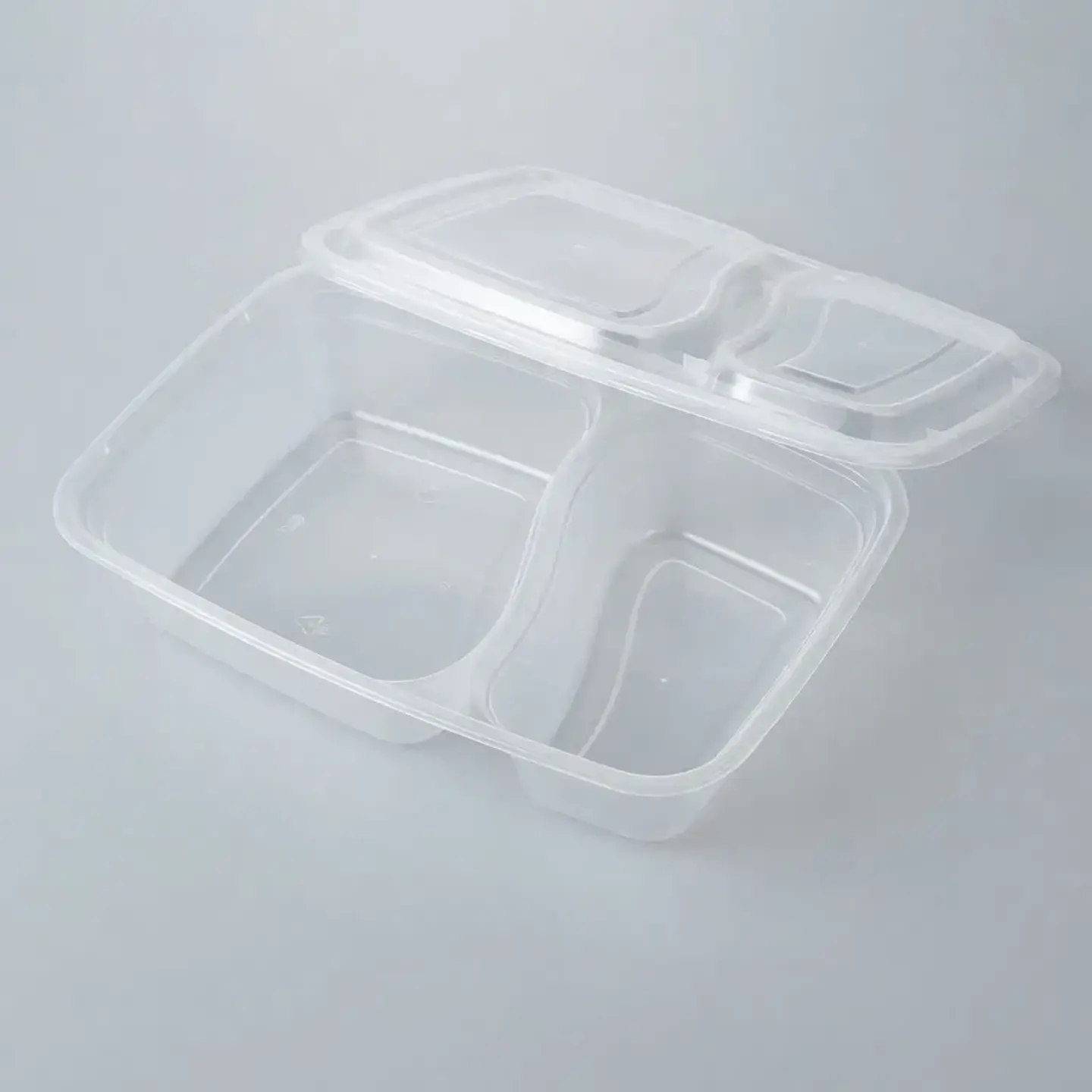 Contenedor Plastico Microondeable para Colaciones Con 2 Divisiones - 50 unidades 5