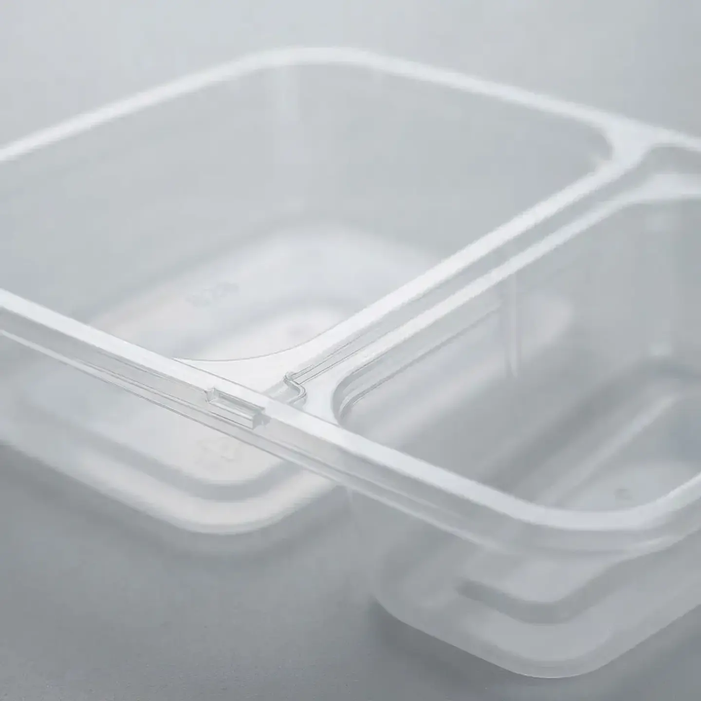 Contenedor Plastico Microondeable para Colaciones Con 2 Divisiones - 50 unidades 6