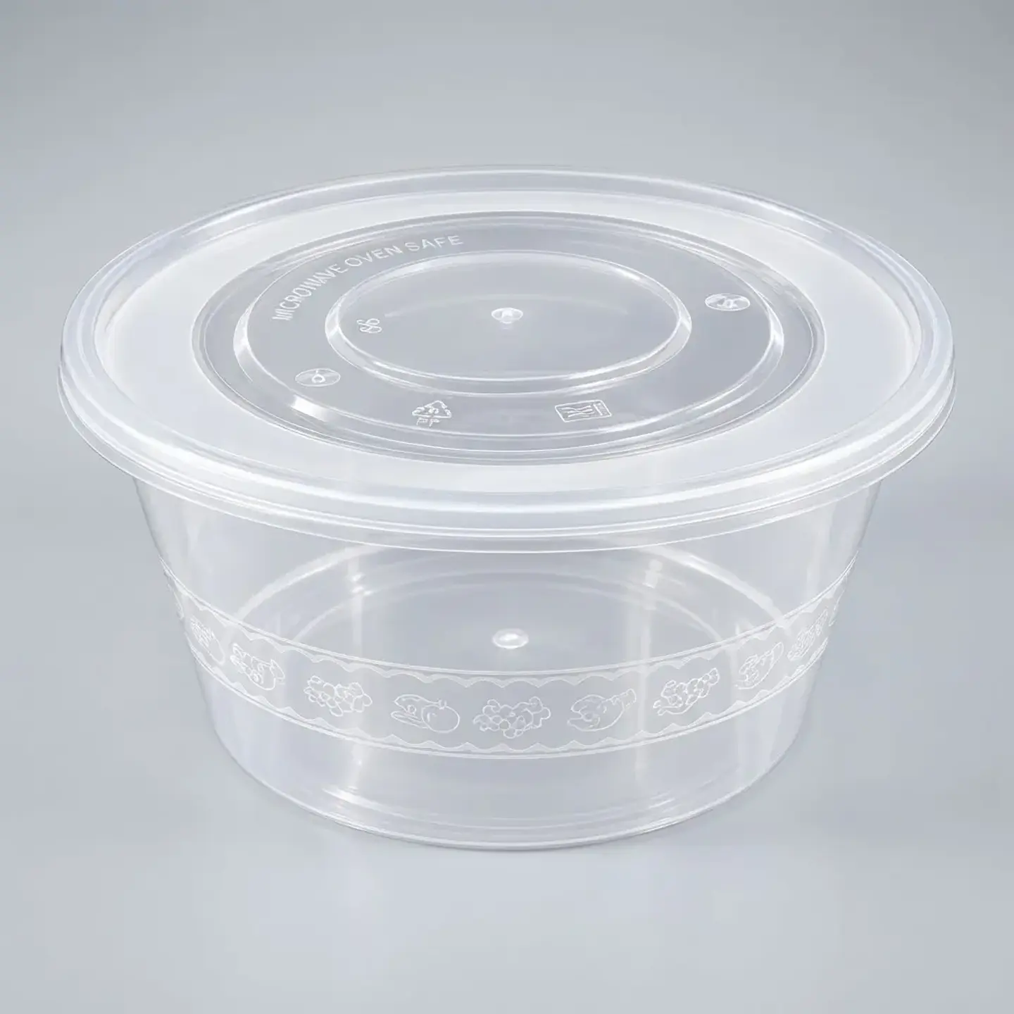 Contenedor Plastico Microondeable Redondo 1250ml - 50 Unidades 4