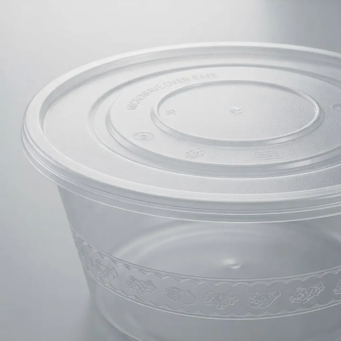 Contenedor Plastico Microondeable Redondo 1250ml - 50 Unidades 5