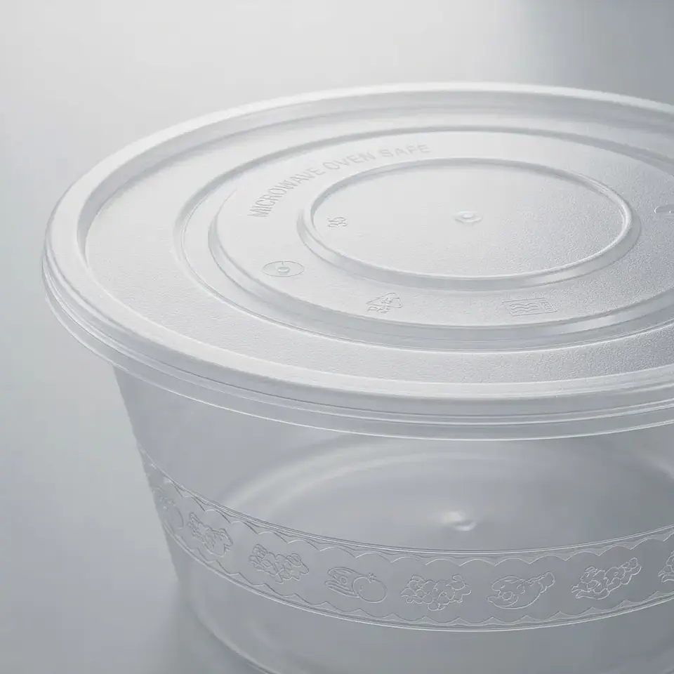 Contenedor Plastico Microondeable Redondo 1250ml - 50 Unidades 5