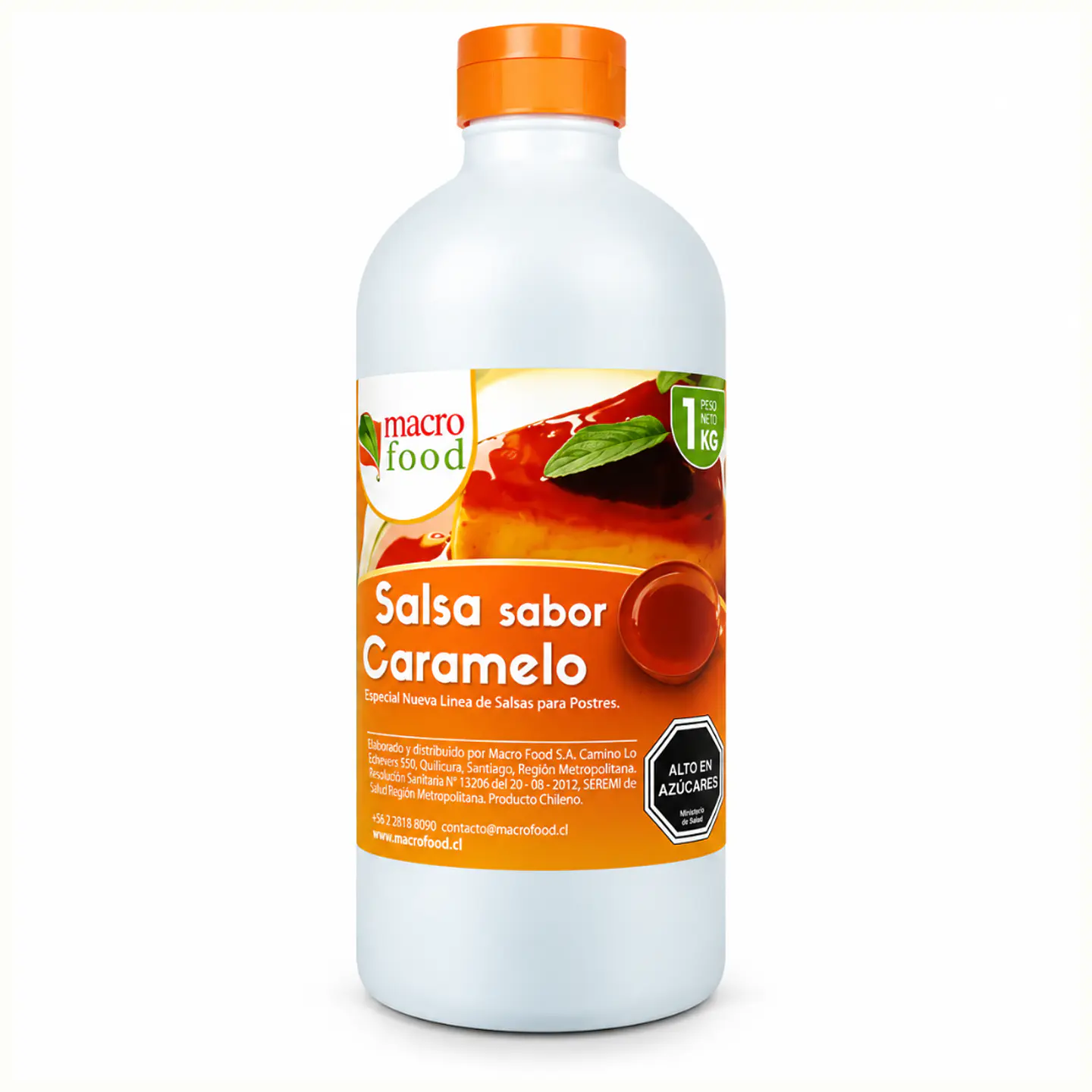 Salsa Dulce Sabor Caramelo Macrofood Botella 1kg 1