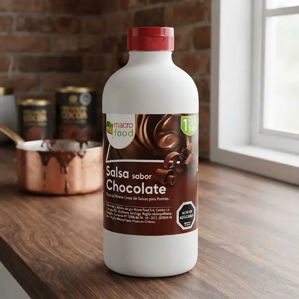 Salsa De Chocolate Macrofood Botella 1kg 5