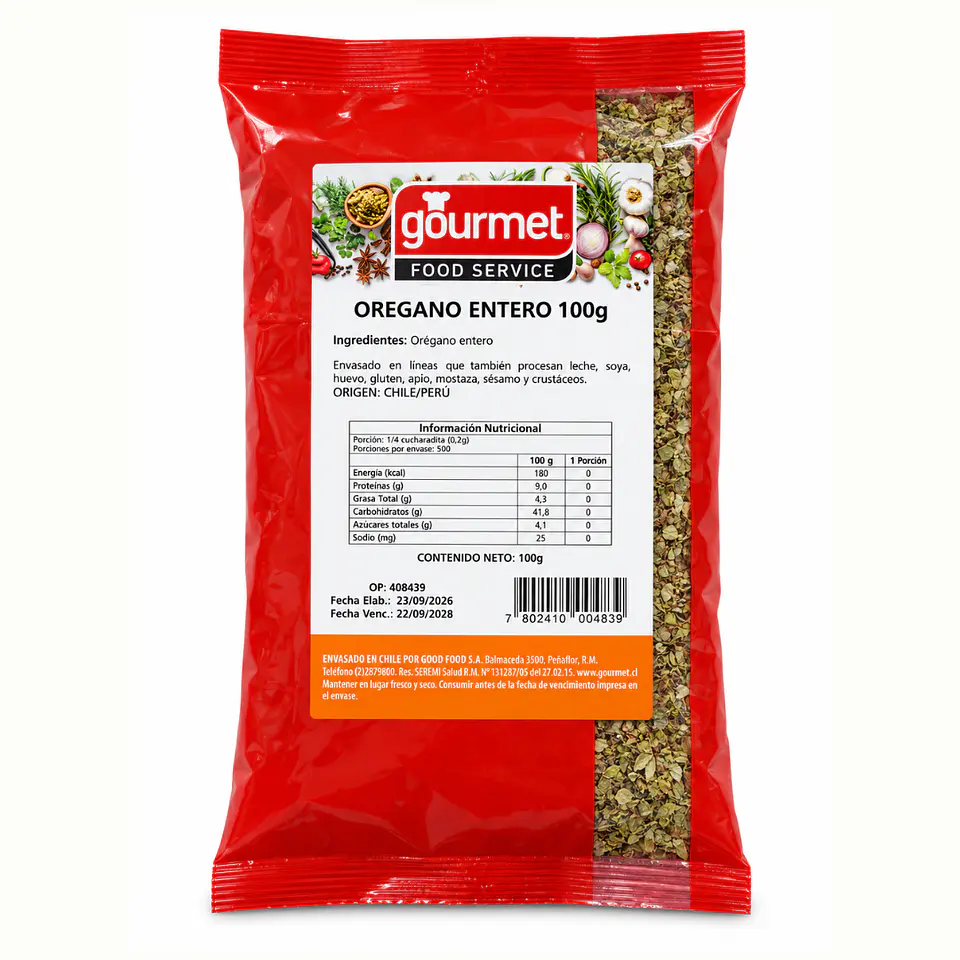 Orégano Entero Gourmer Formato De 100gr 1