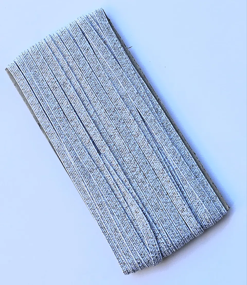 Elástico Plano Glitter 6mm x 5 Metros 3