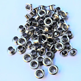 Ojetillos/Eyelets Metálicos 4mm Colores - Plata