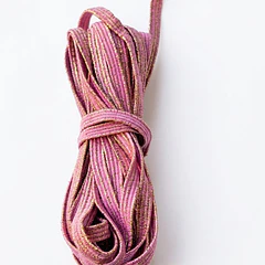 Elástico plano 5mts. 6mm Glitter - Rosado