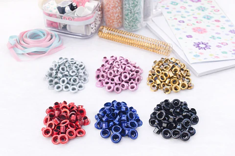 Ojetillos/Eyelets Metálicos 4mm Colores