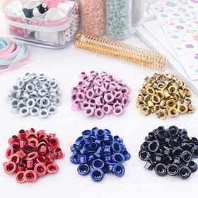Ojetillos/Eyelets Metálicos 4mm Colores