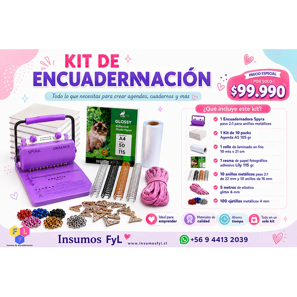 Kit Encuadernación Spyra Emprende A5 1